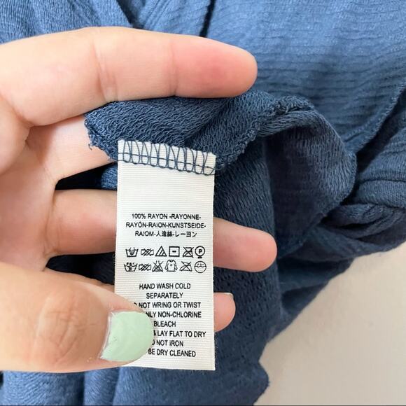 Free People Blue Ruffle Tank - Picture 3 of 4